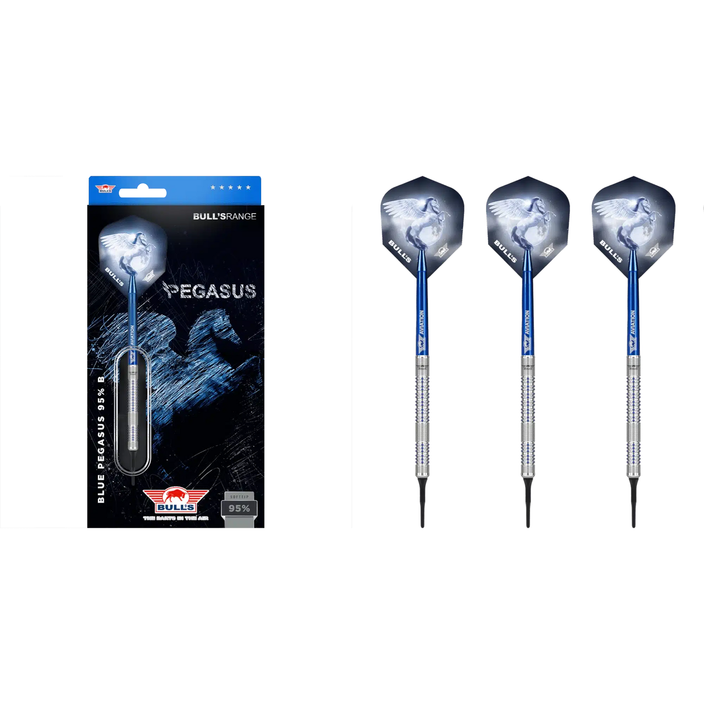 Bull's NL Blue Pegasus B Softdart 95%