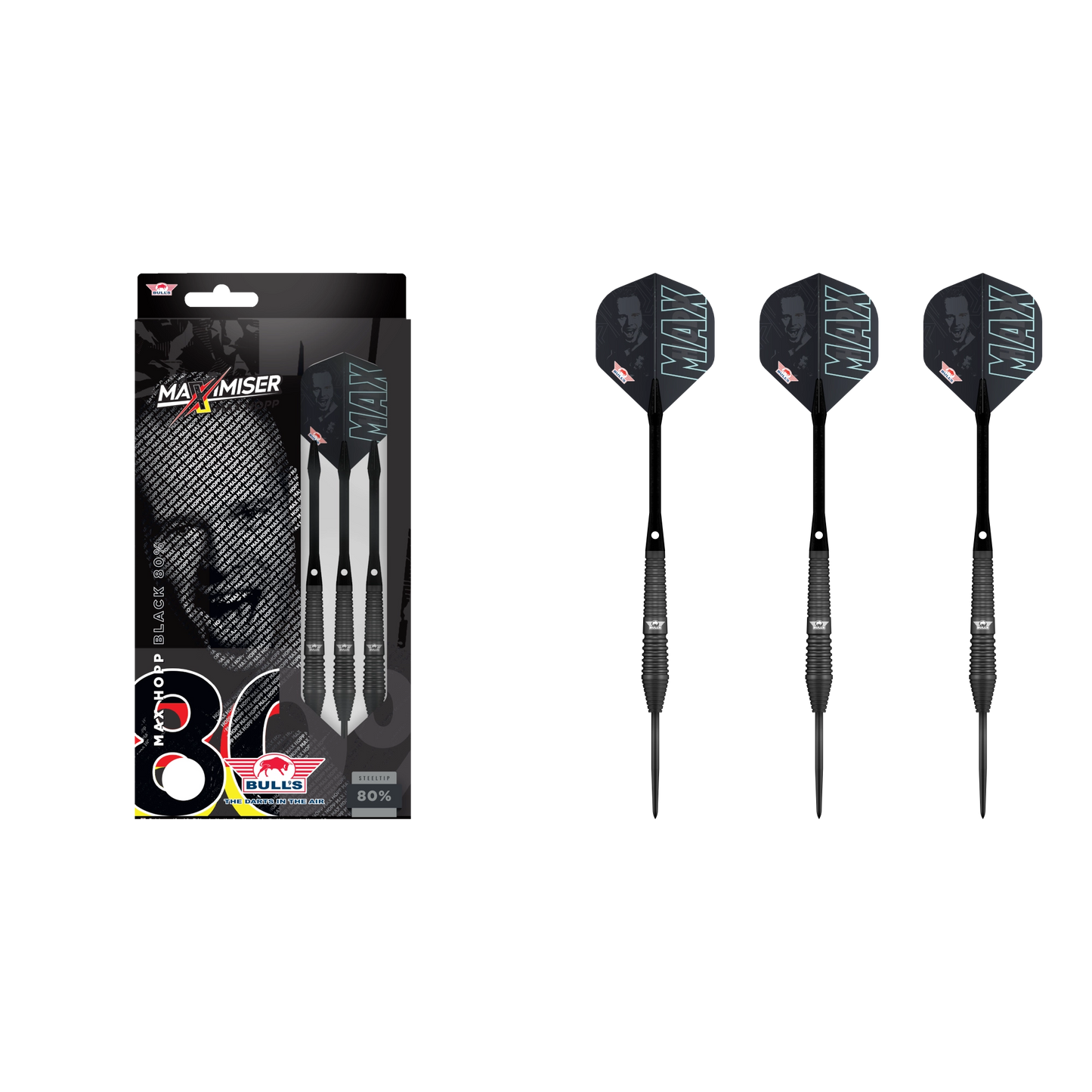 Bull's NL Max Hopp Black Steel Darts 80%