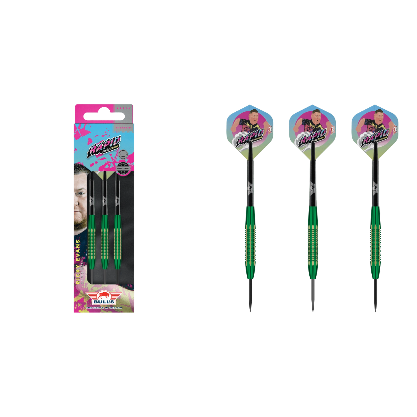 Bull's NL Ricky Evans Steel-Tip Darts Brass