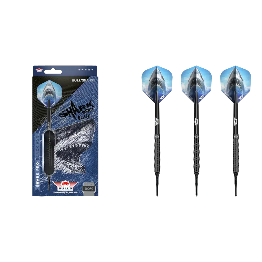 Bull's NL Shark Pro Black Softdart 90%