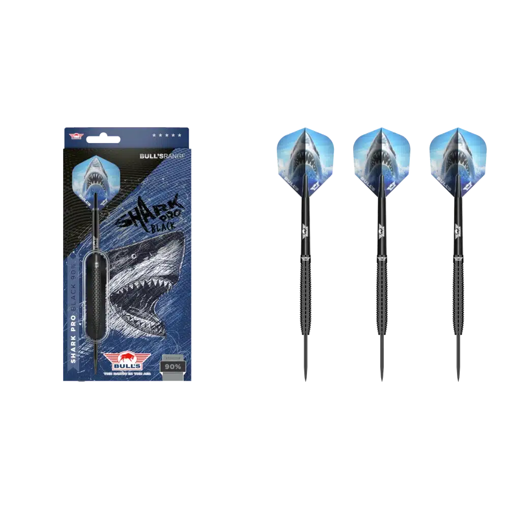 Bull's NL Shark Pro Black Steeldart 90%