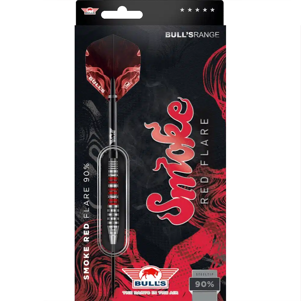 Bull's NL Smoke Red Flare Steel Tip Dart 90%