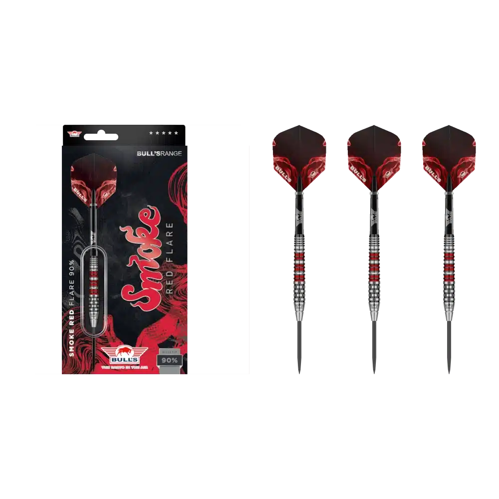 Bull's NL Smoke Red Flare Steel Tip Dart 90%