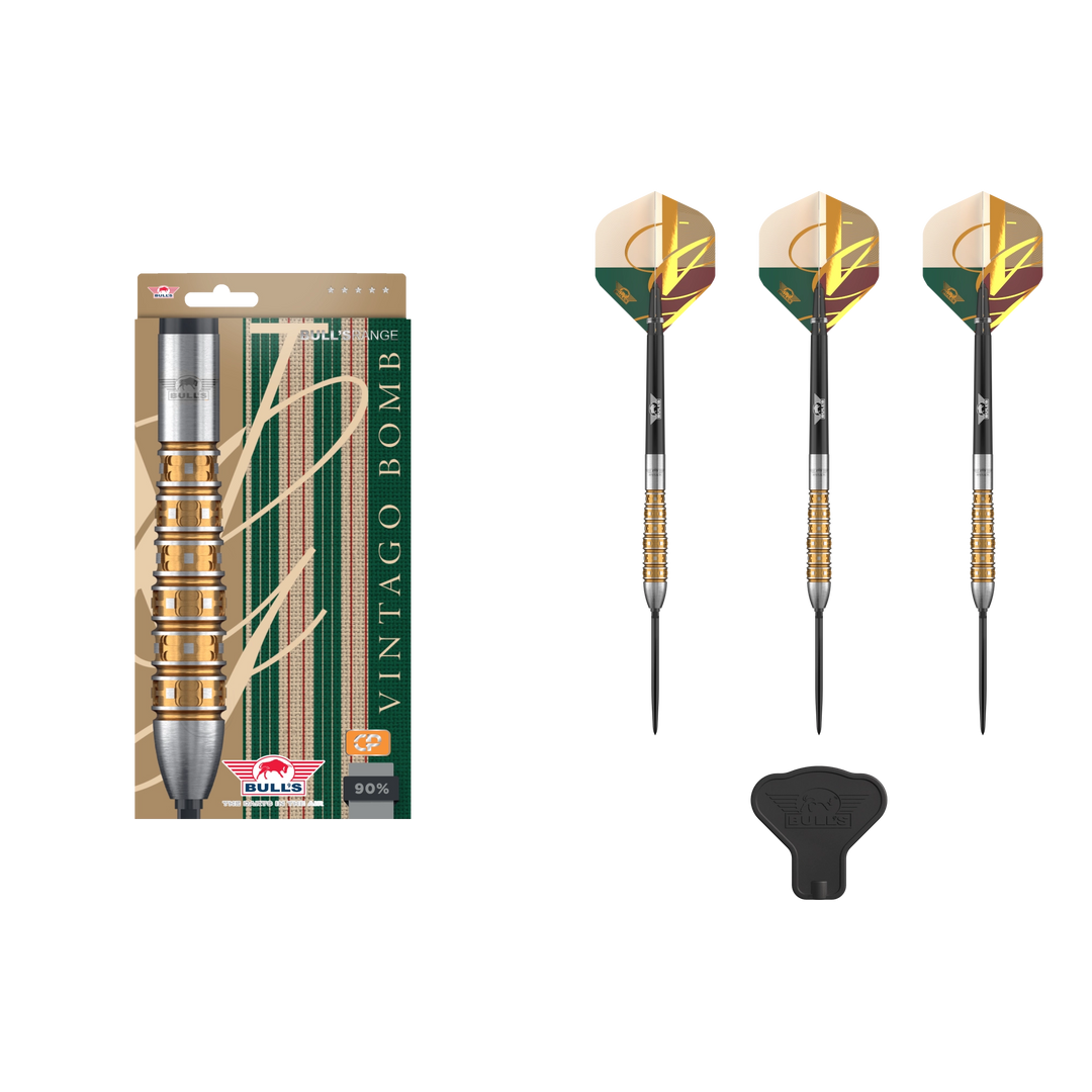 Bull's NL Vintago Bomb Convertible Point Steel Darts 90%