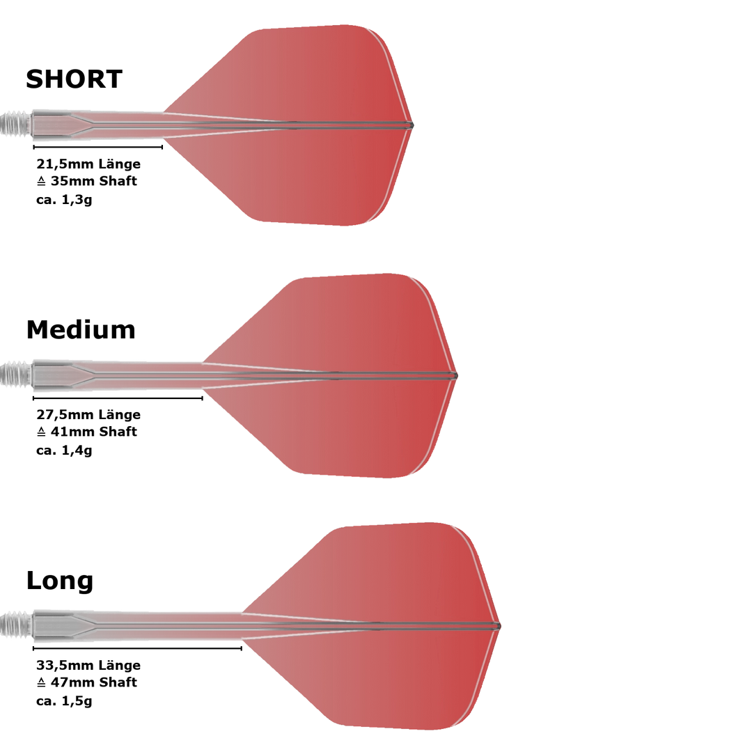 Condor Axe Gradient Small Standard Flight Shaft System Red
