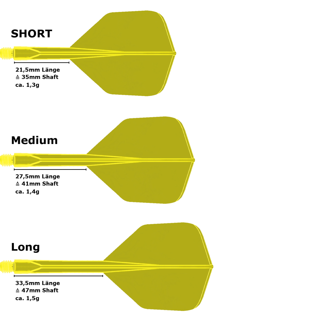 Condor Axe Neon Small Standard Flight Shaft System Yellow