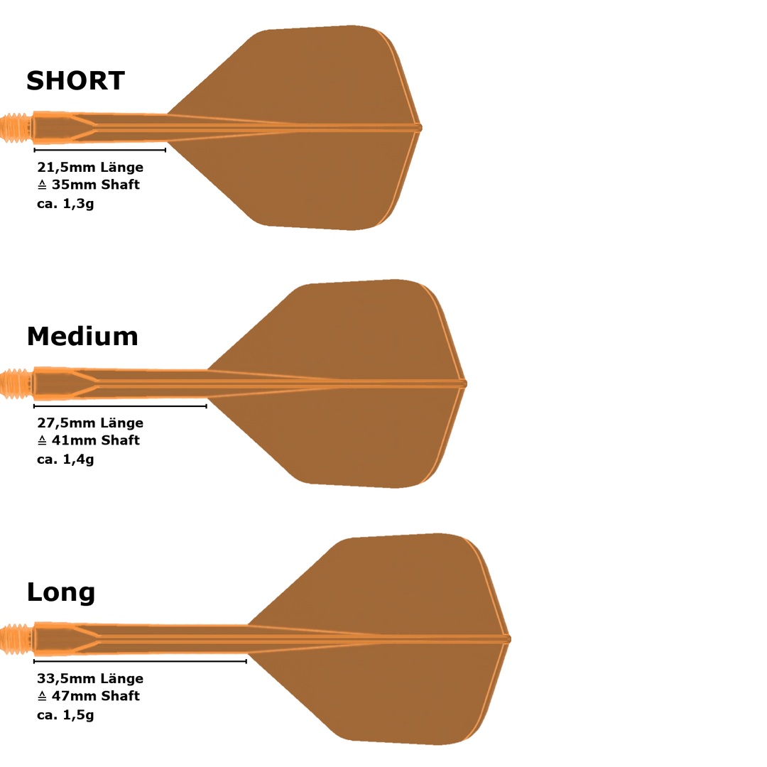 Condor Axe Neon Small Standard Flight Shaft System Orange