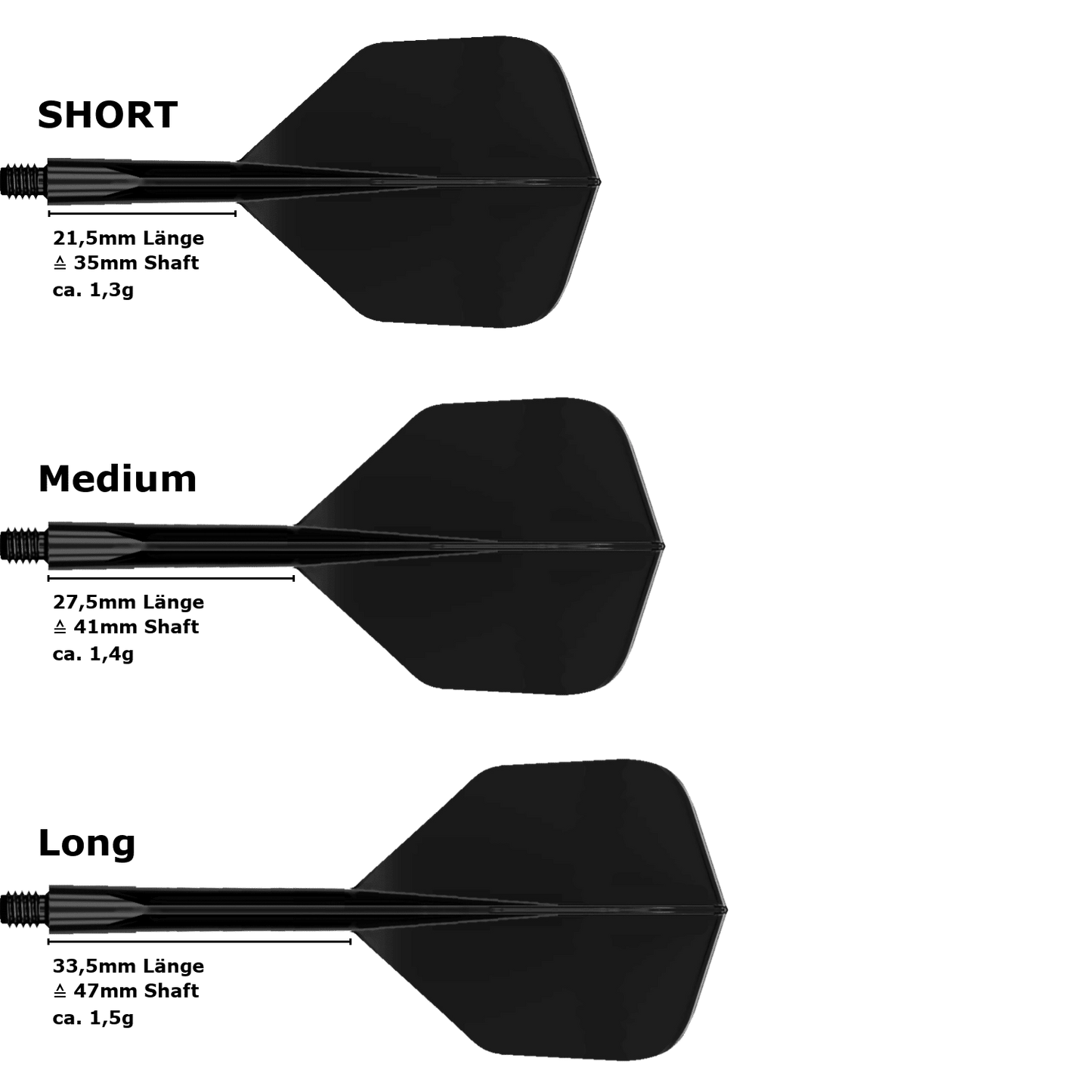 Condor Axe Small Standard Flight Shaft System Black
