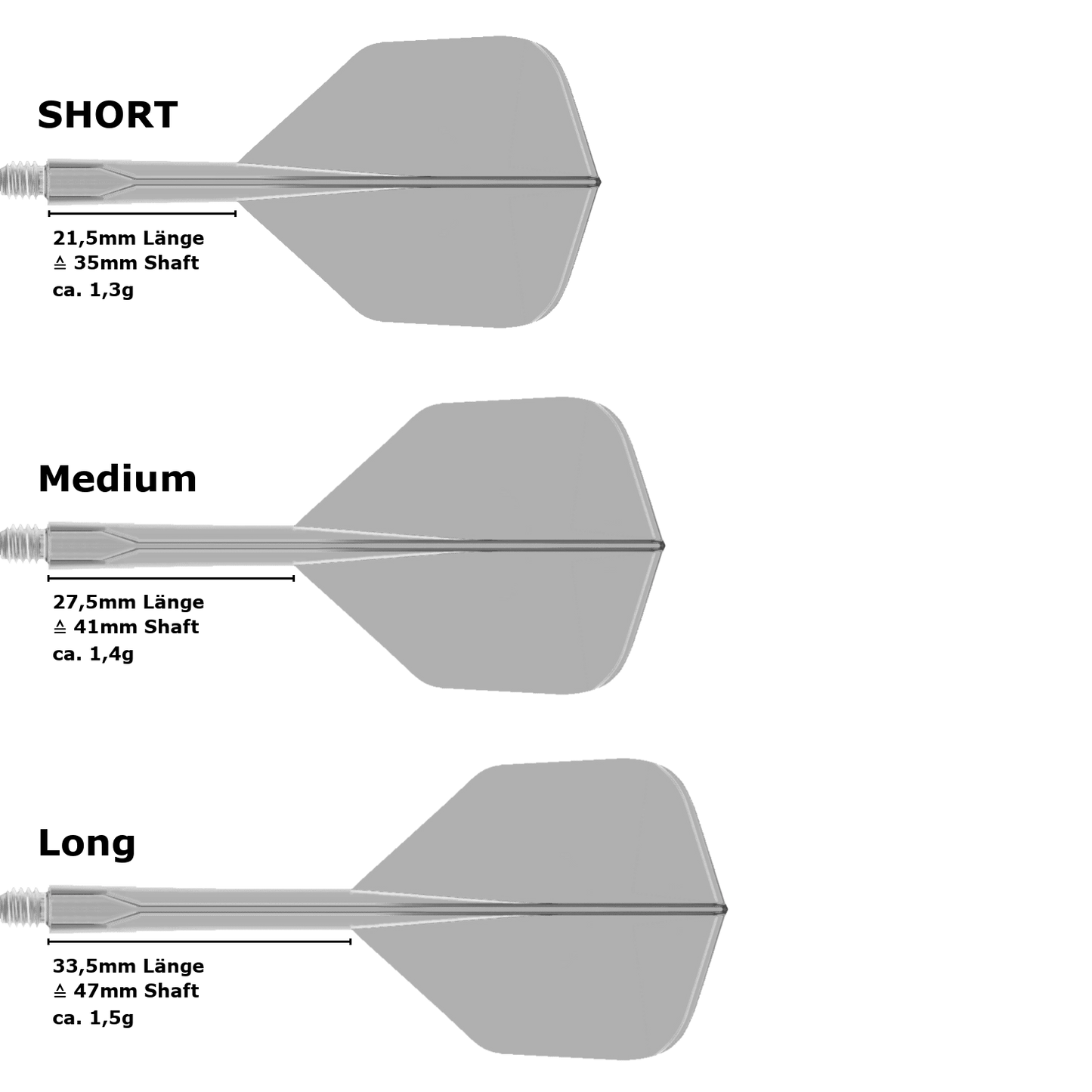 Condor Axe Small Standard Flight Shaft System Transparent