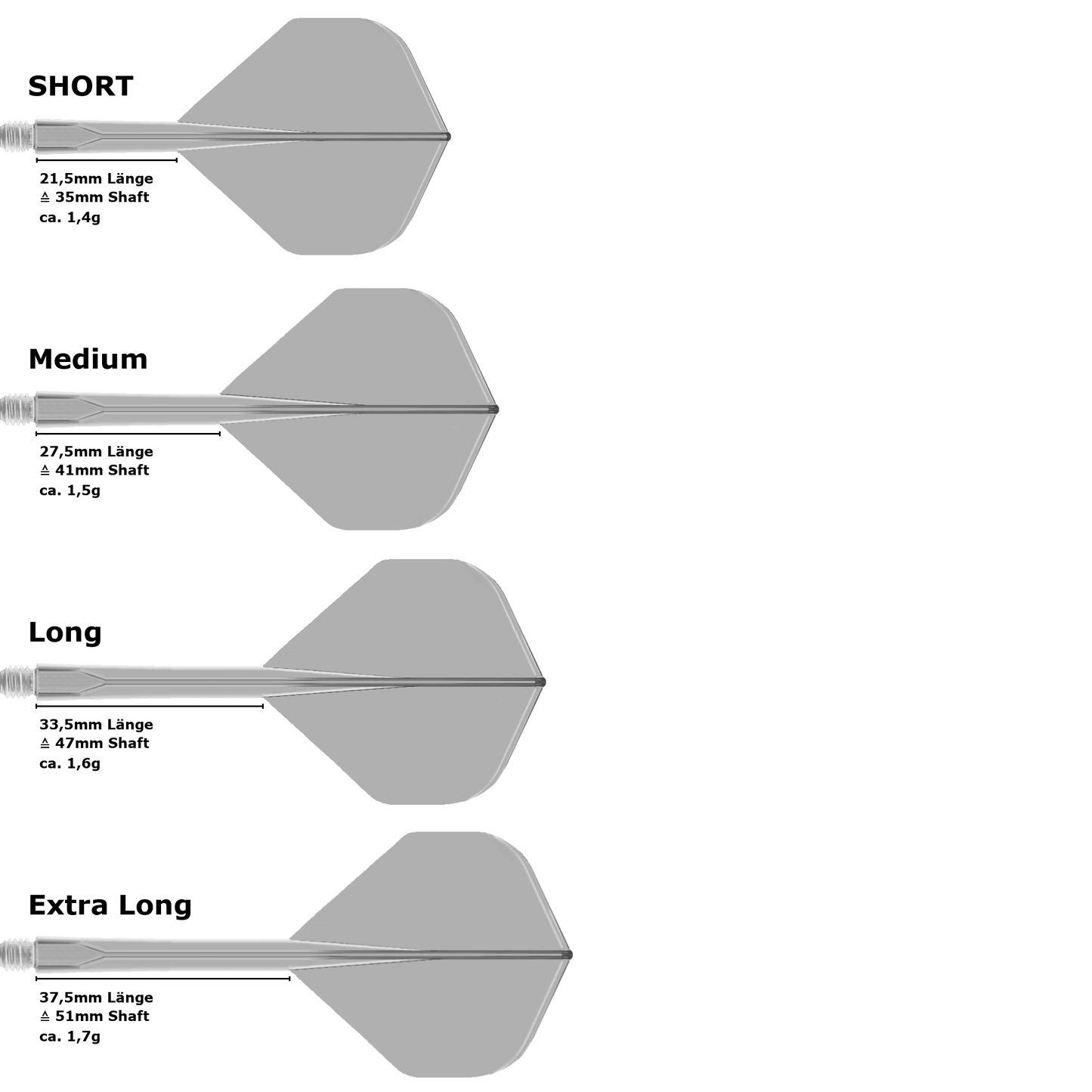 Condor Axe Standard Flight Shaft System Transparent