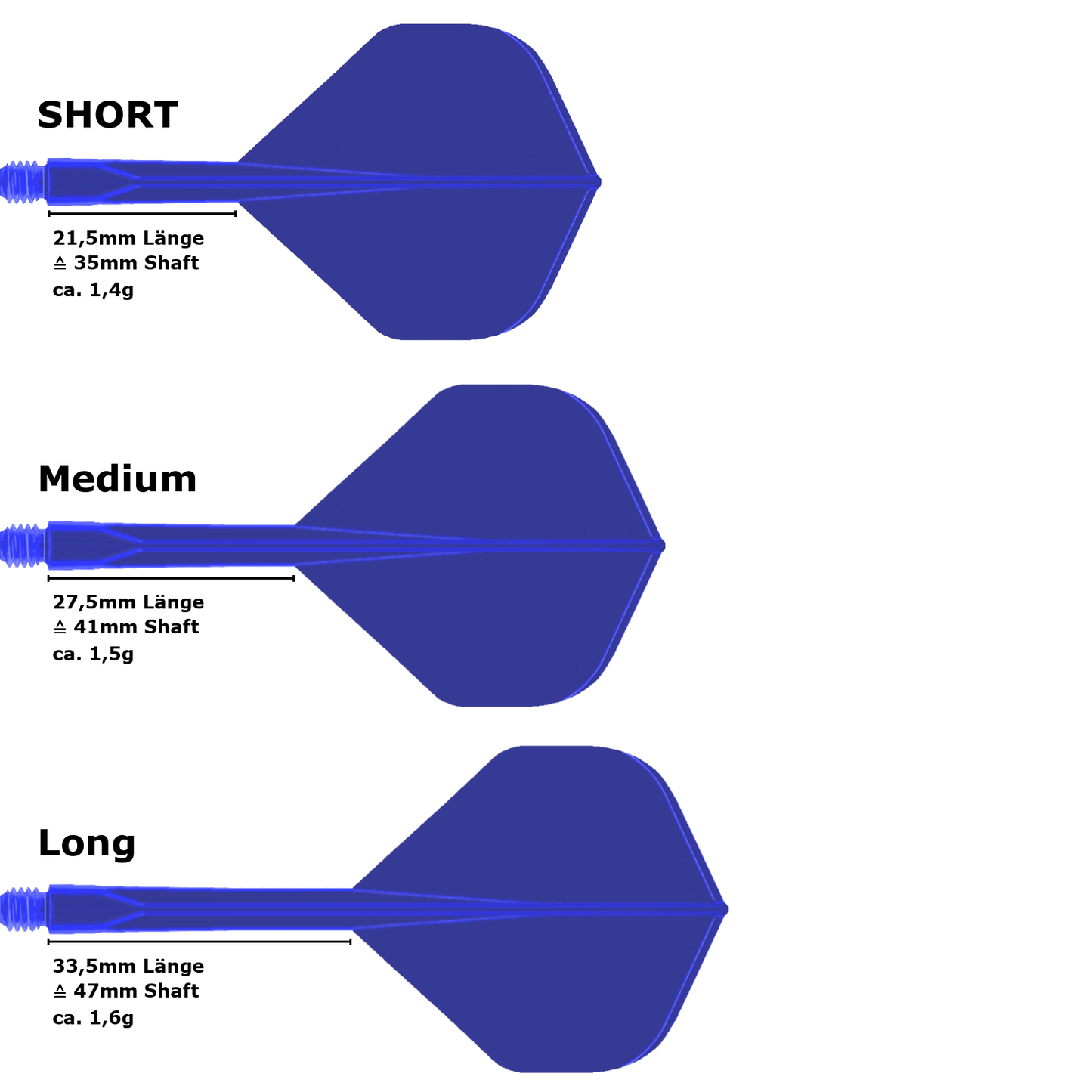 Condor Zero Stress Standard Flight Shaft System Blue
