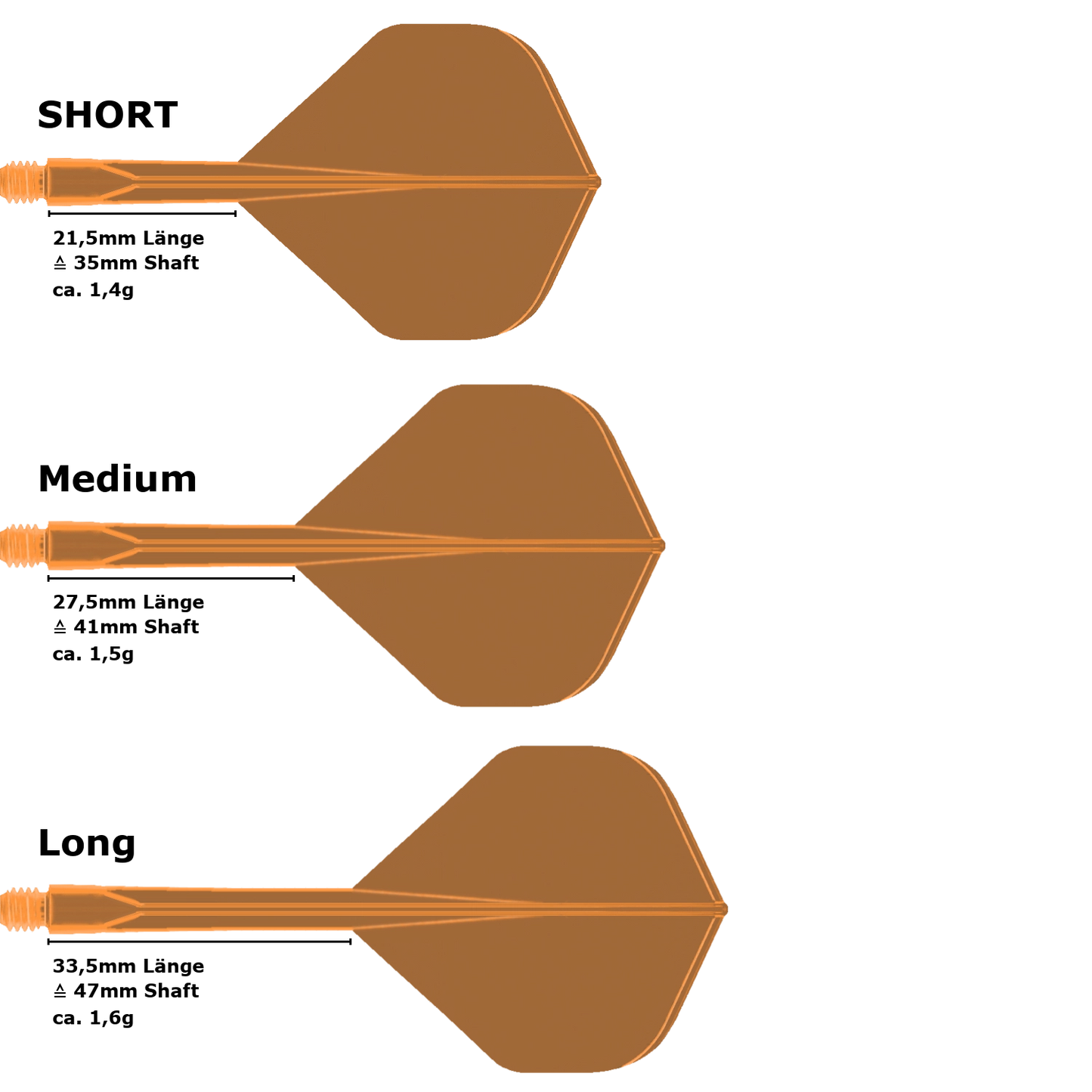 Condor Zero Stress Standard Flight Shaft System Orange
