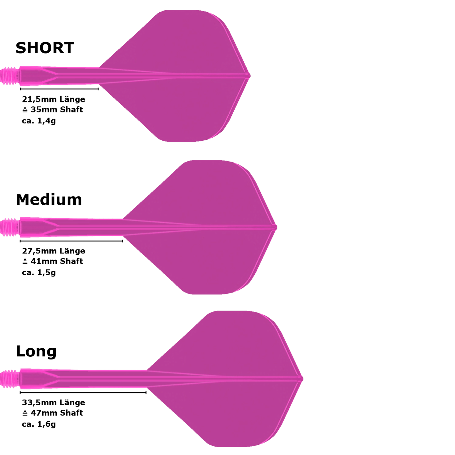 Condor Zero Stress Standard Flight Shaft System Pink