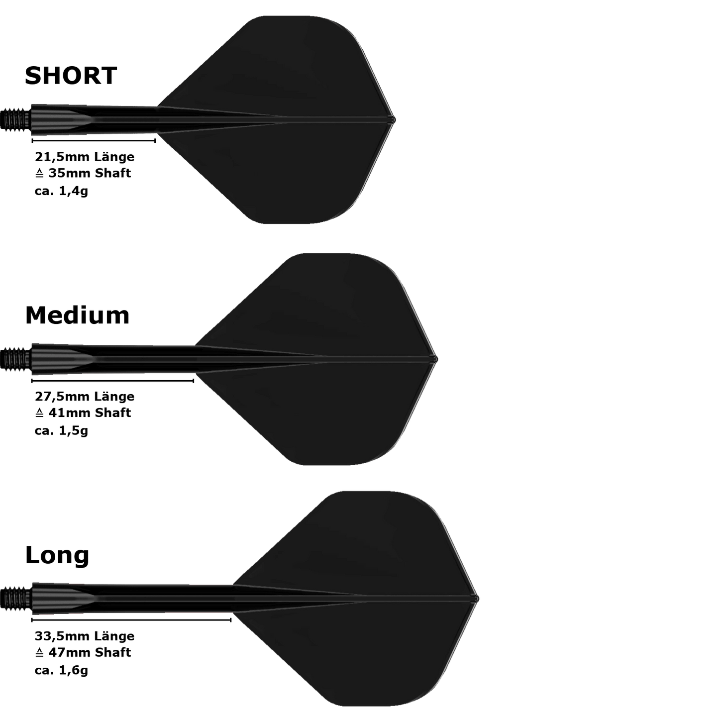 Condor Zero Stress Standard Flight Shaft System Black