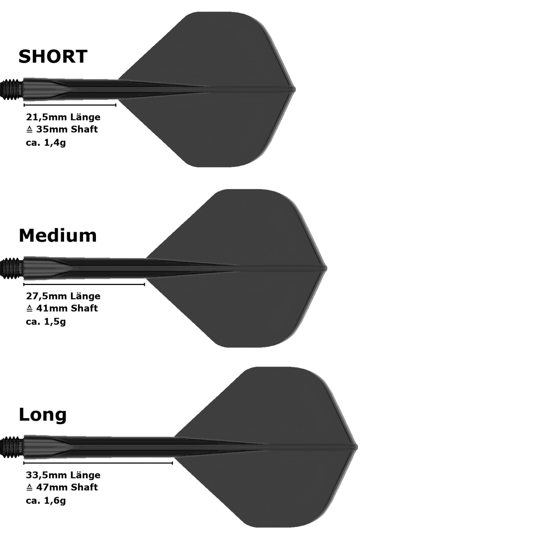 Condor Zero Stress Standard Flight Shaft System Transparent Schwarz
