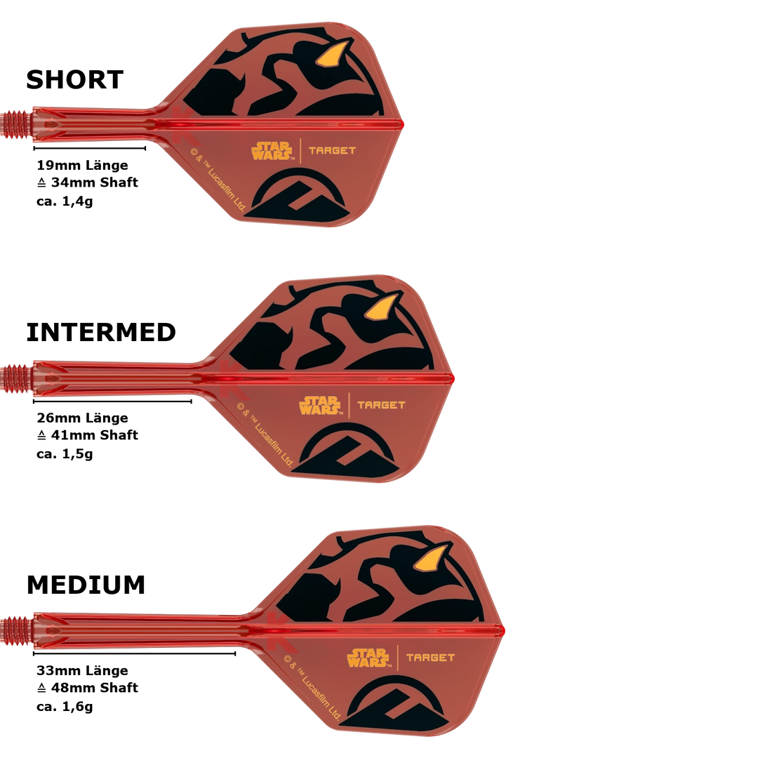 Target K-Flex Star Wars Small Standard No.6 Flight Shaft System Darth Maul