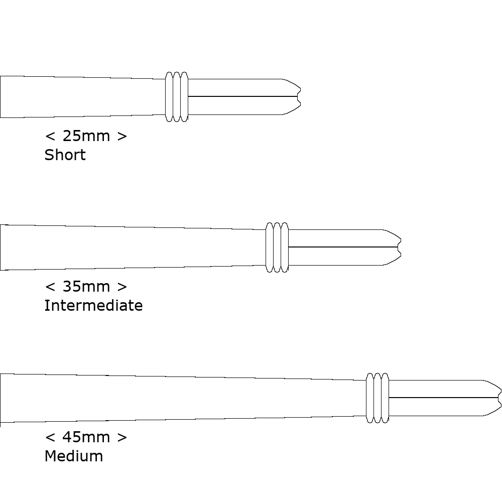 Empire M3 Nylon Shafts Schwarz