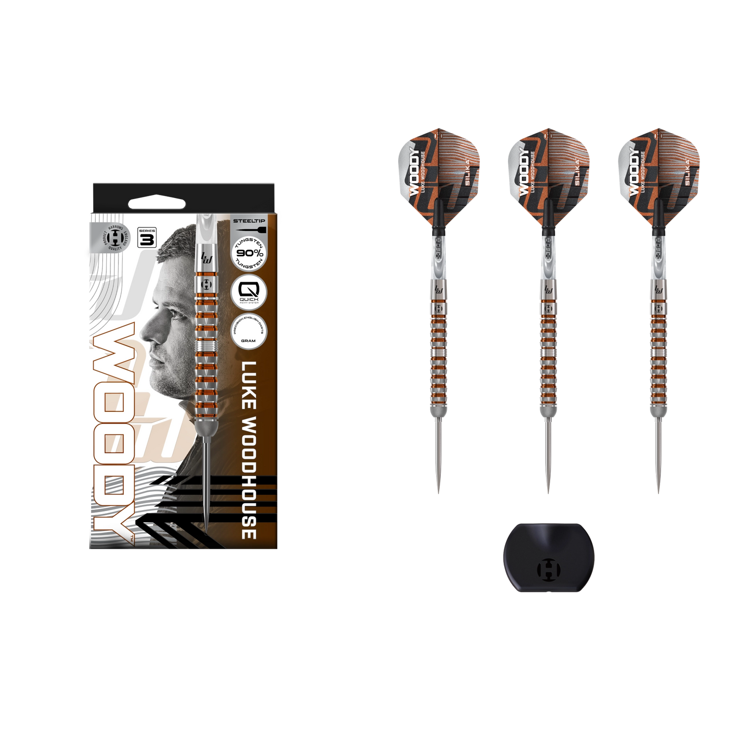 Harrows Luke Woodhouse Series 3 Quick Point Steel Tip Dart 90%