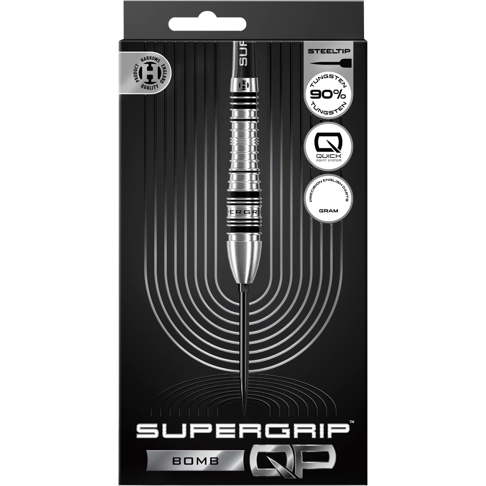 Harrows Supergrip Bomb Quick Point Steel Tip Dart 90%