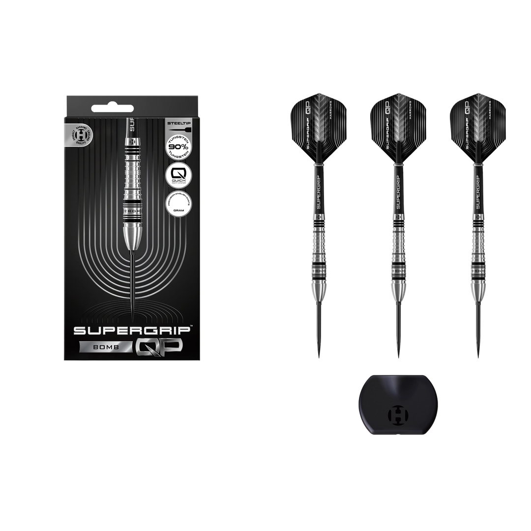 Harrows Supergrip Bomb Quick Point Steel Tip Dart 90%