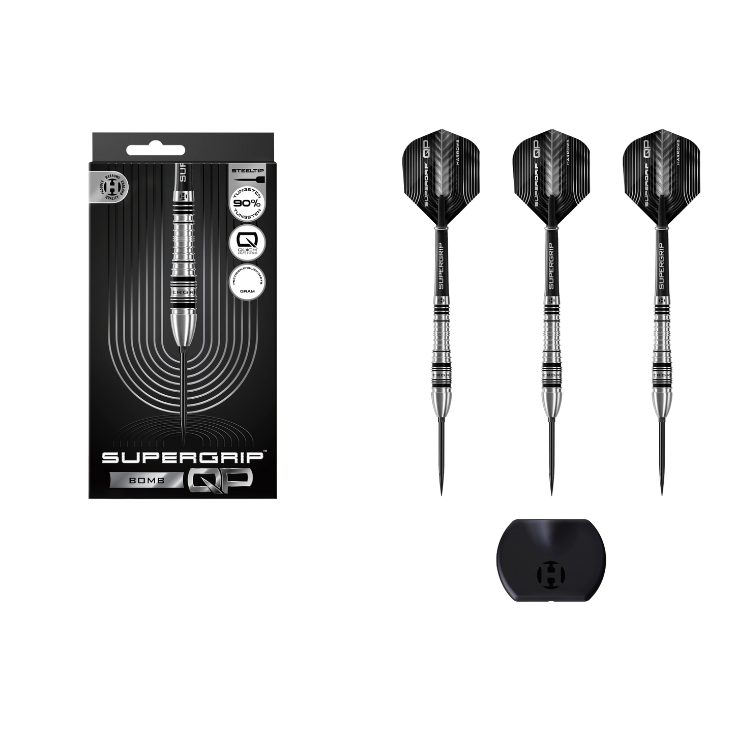 Harrows Supergrip Bomb Quick Point Steel Tip Dart 90%
