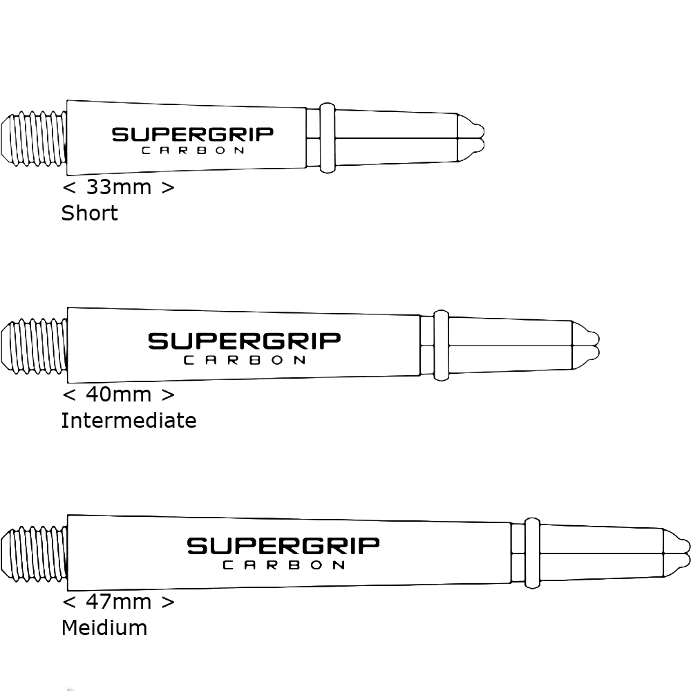 Harrows Supergrip Carbon Shafts Blue