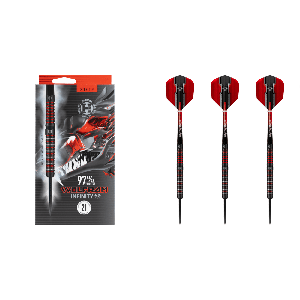 Harrows Wolfram Infinity Steel Tip Darts 97%