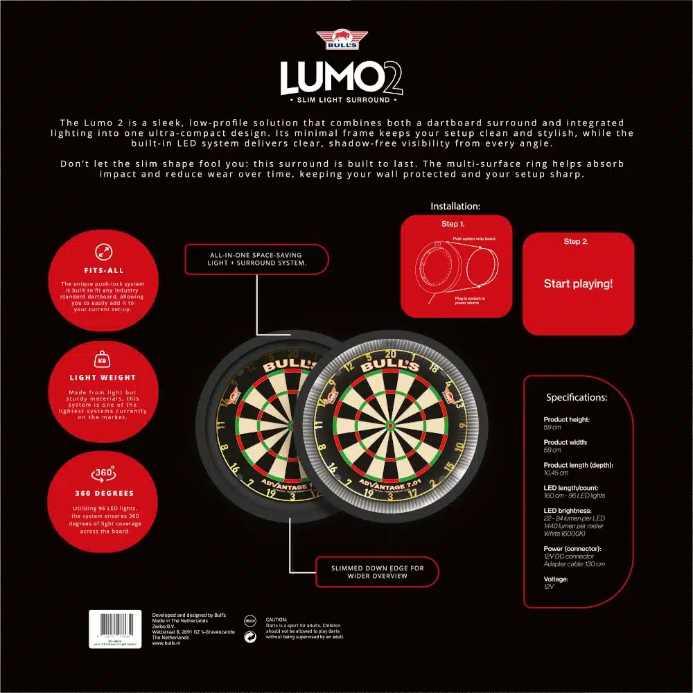 Bull's NL Lumo 2 Dartboardlight und Surround