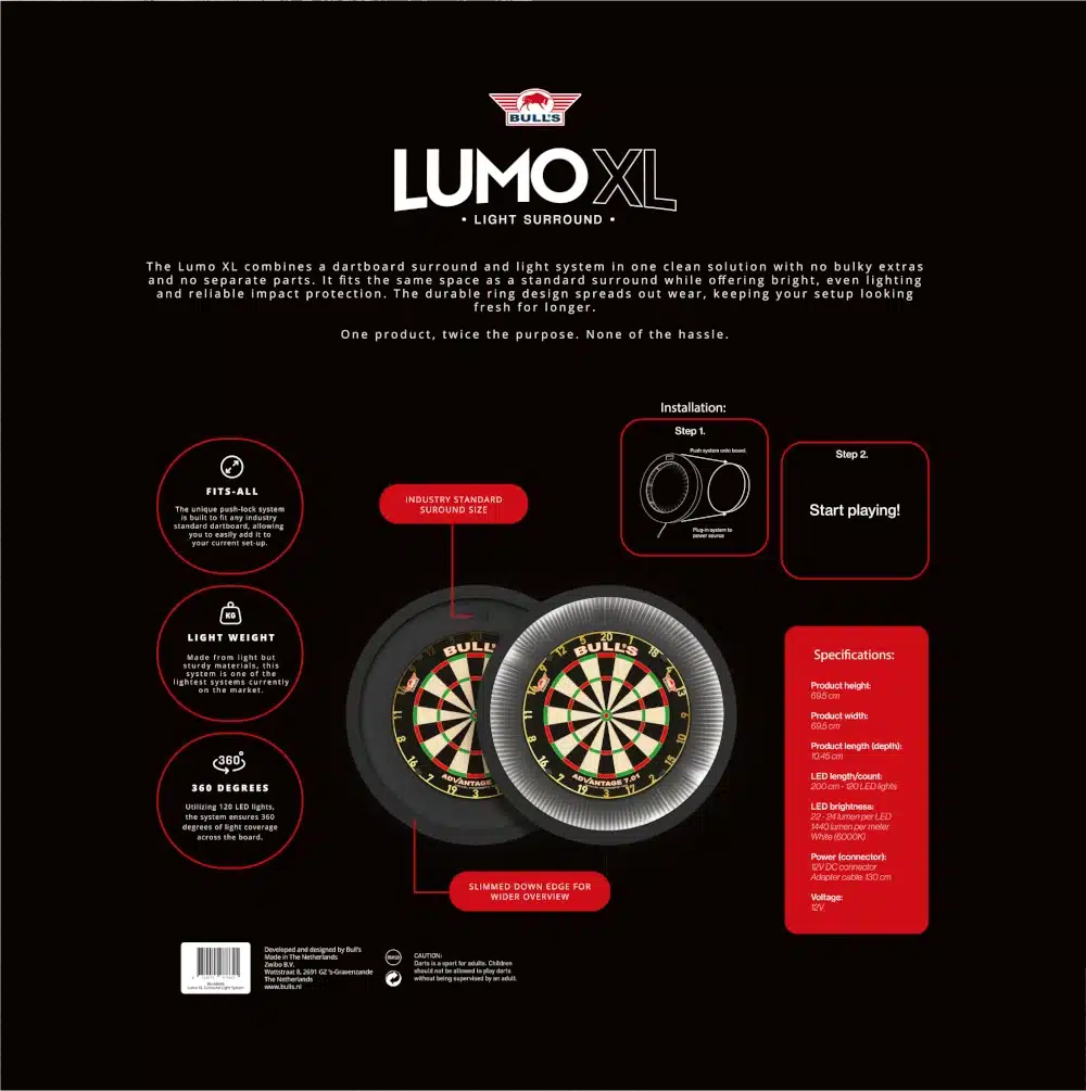 Bull's NL Lumo XL Dartboardlight und Surround