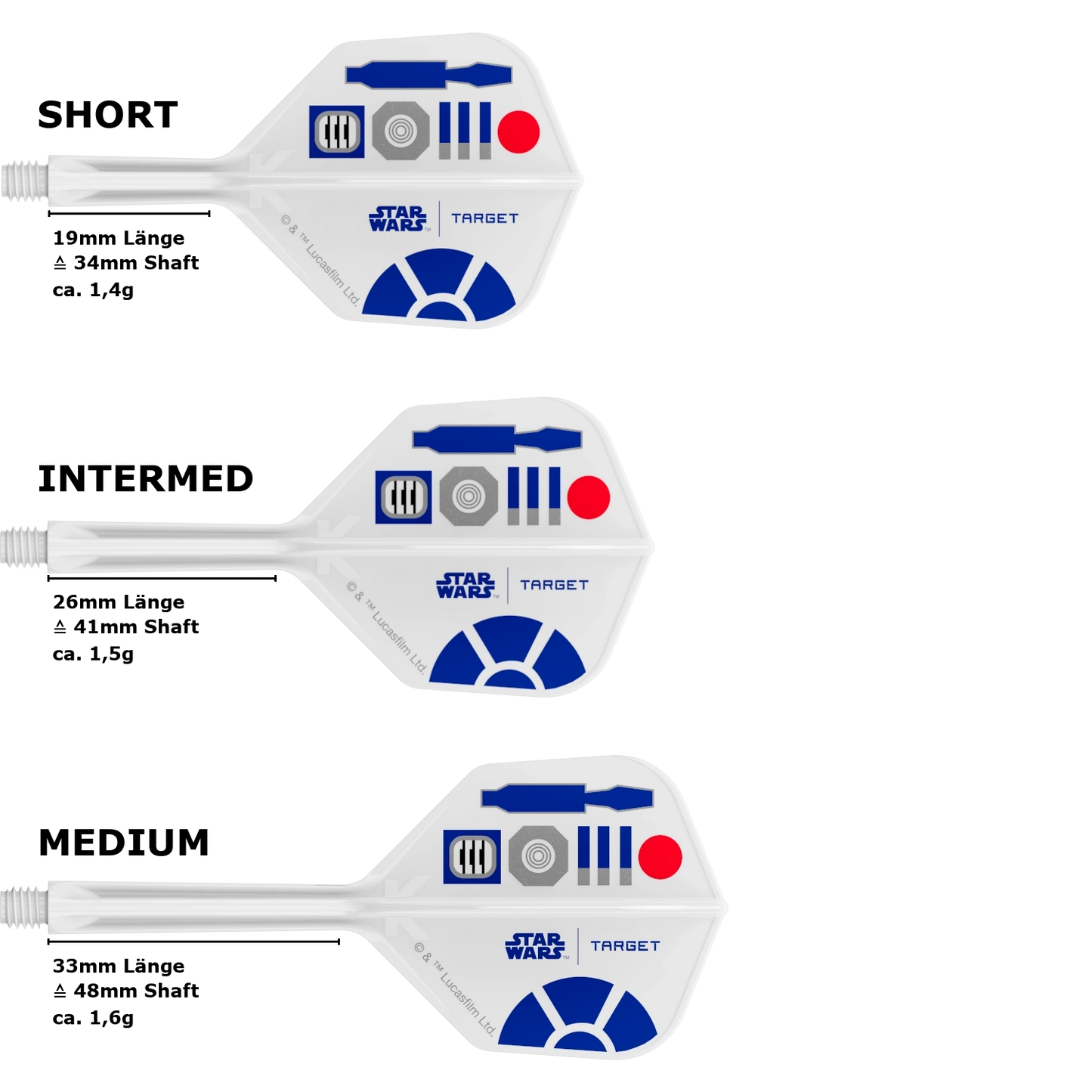 Target K-Flex Star Wars Small Standard No.6 Flight Shaft System R2-D2