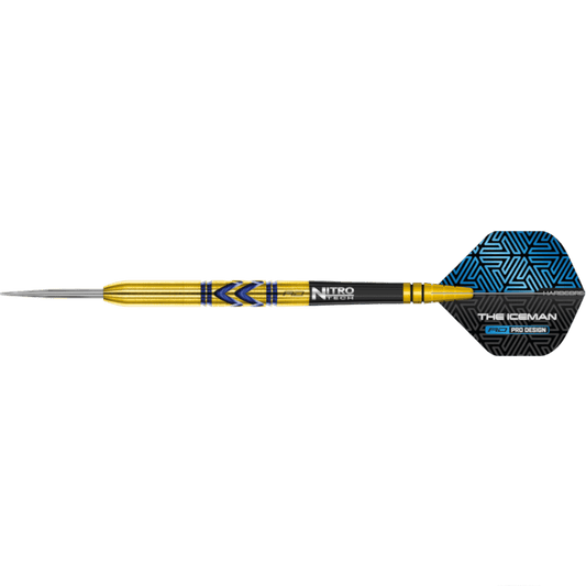 Red Dragon Gerwyn Price "Iceman" Avalanche Pro Gold Steel Tip Dart 90%