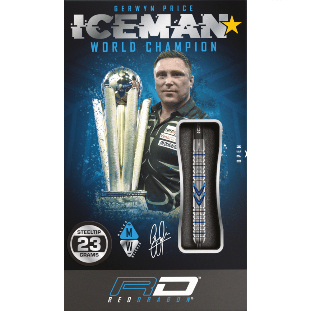 Red Dragon Gerwyn Price "Iceman" Midnight Edition Steeldart 90%