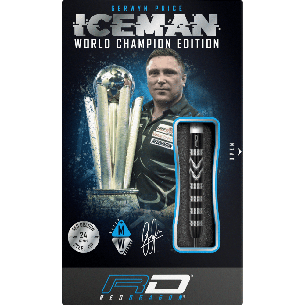 Red Dragon Gerwyn Price "Iceman" Onyx SE Steeldart 90%