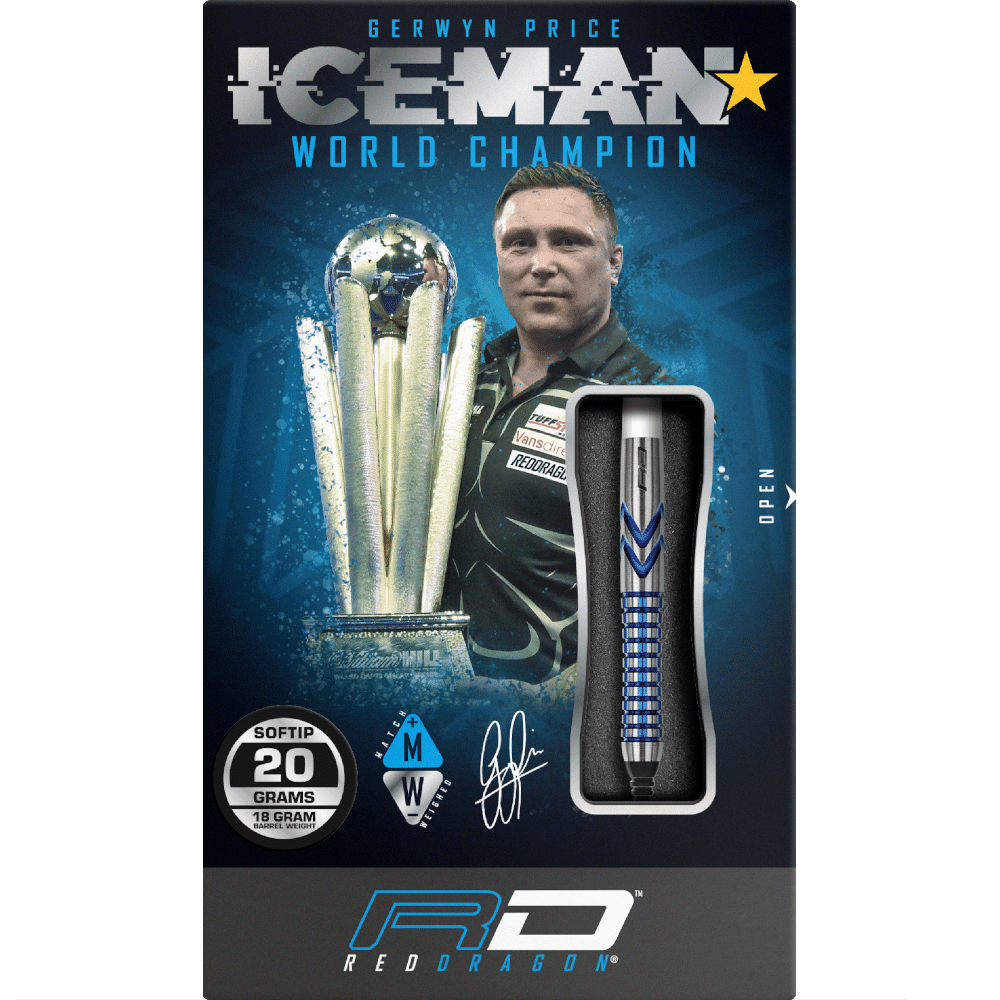 Red Dragon Gerwyn Price "Iceman" Contour Softdart 90%