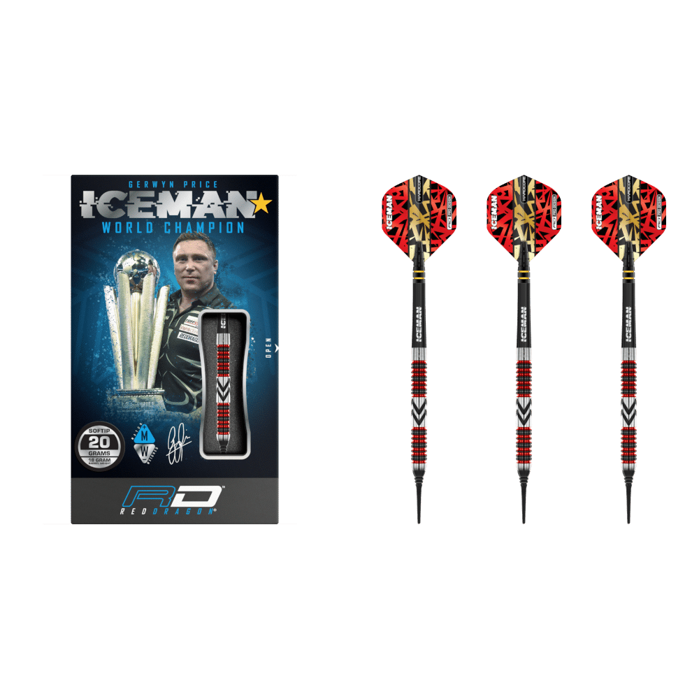 Red Dragon Gerwyn Price "Iceman" Firebird Soft Tip Dart 90%