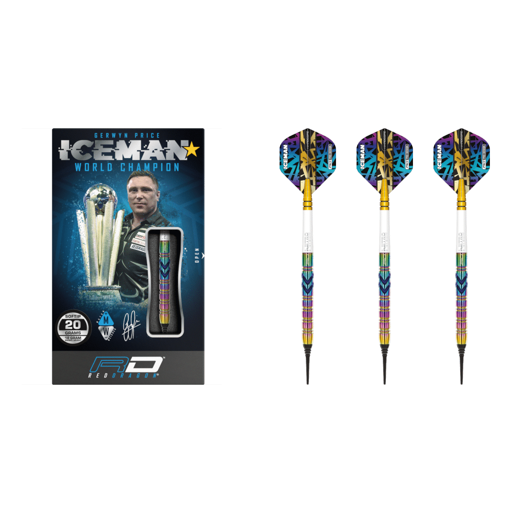 Red Dragon Gerwyn Price "Iceman" Ionic Softtip Darts 90%