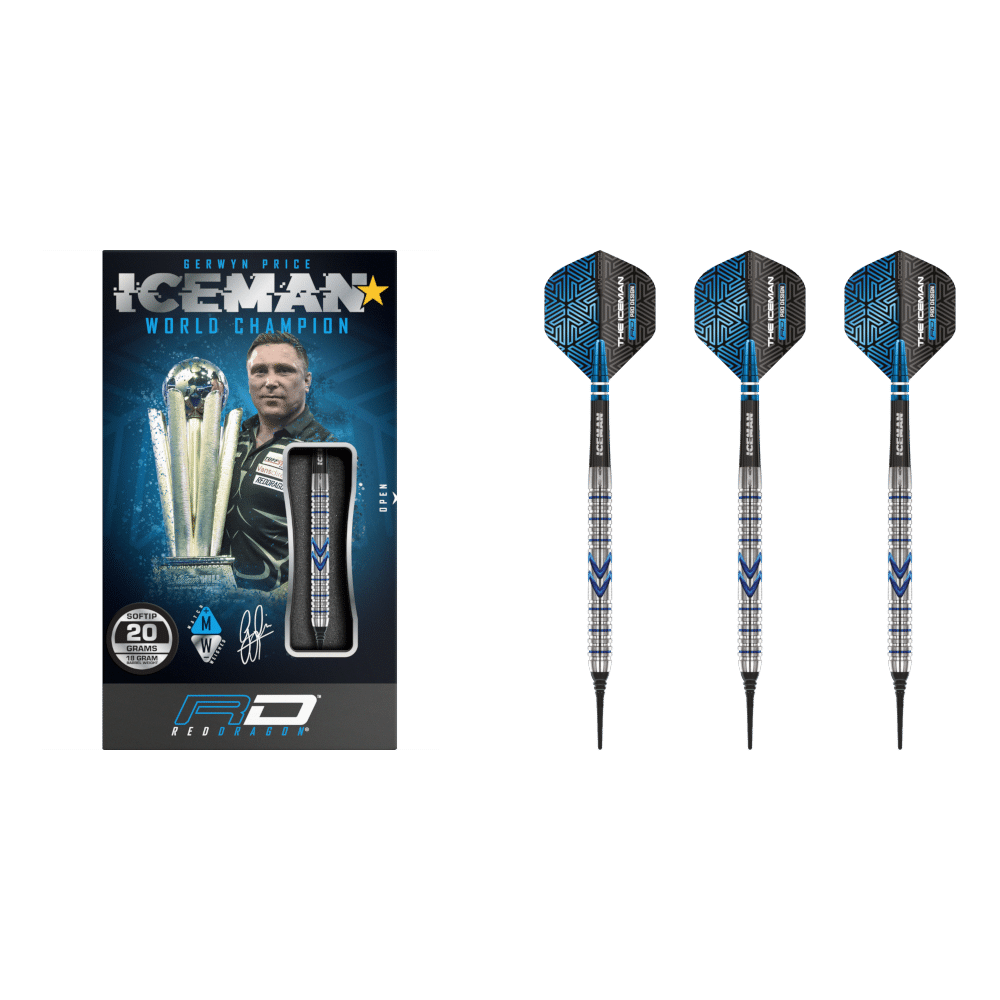 Red Dragon Gerwyn Price "Iceman" Midnight Edition Softdart 90%