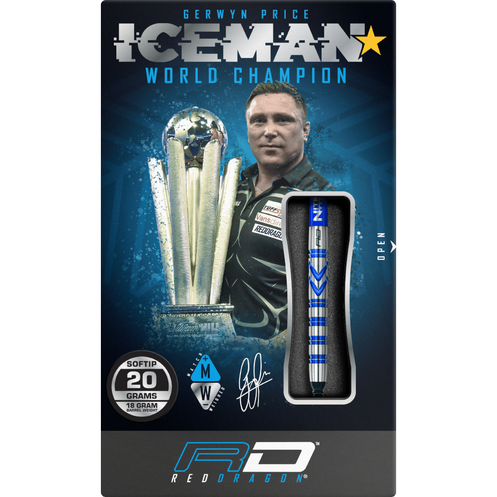 Red Dragon Gerwyn Price "Iceman" Softdart 90%