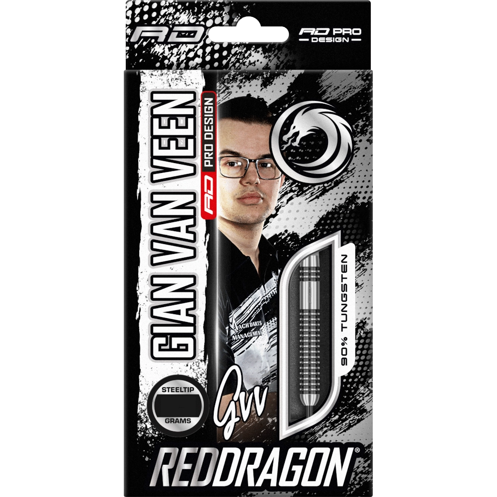 Red Dragon Gian Van Veen Axis SE Steel-Tip Darts 90%