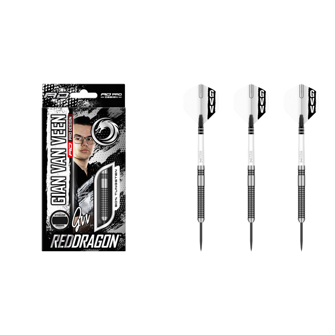 Red Dragon Gian Van Veen Axis SE Steel-Tip Darts 90%
