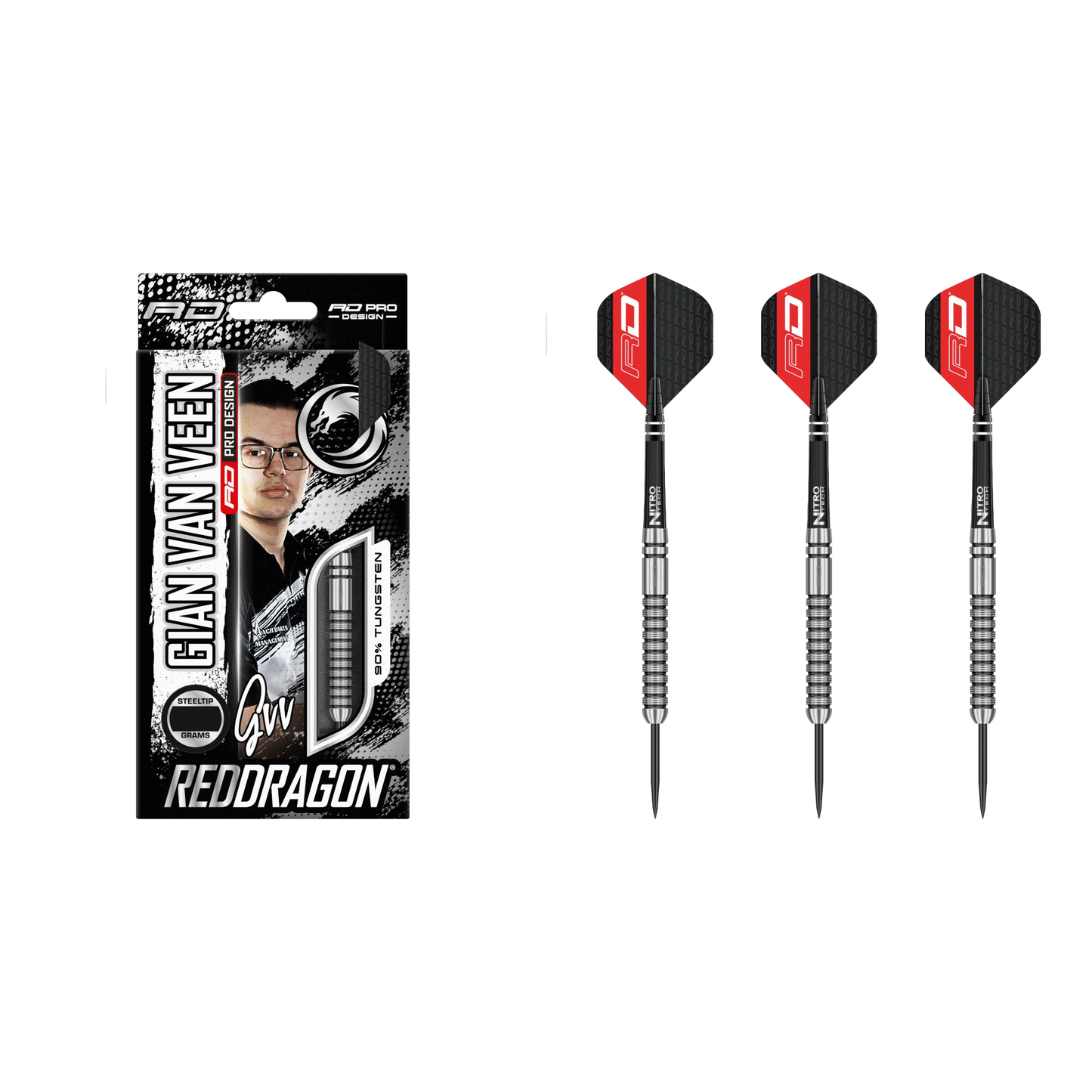 Red Dragon Gian Van Veen Steel Dart 90%
