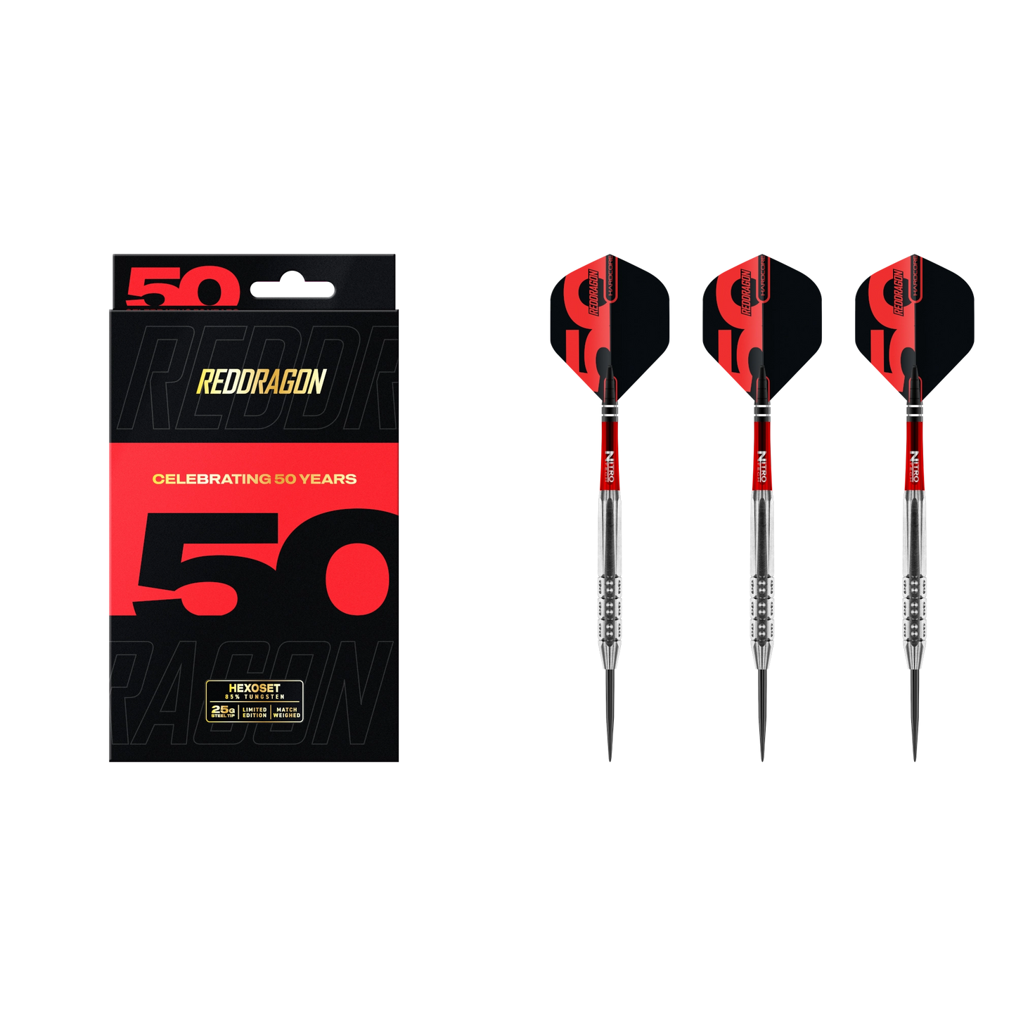 Red Dragon Hexoset 3 Steel Tip Darts 85%
