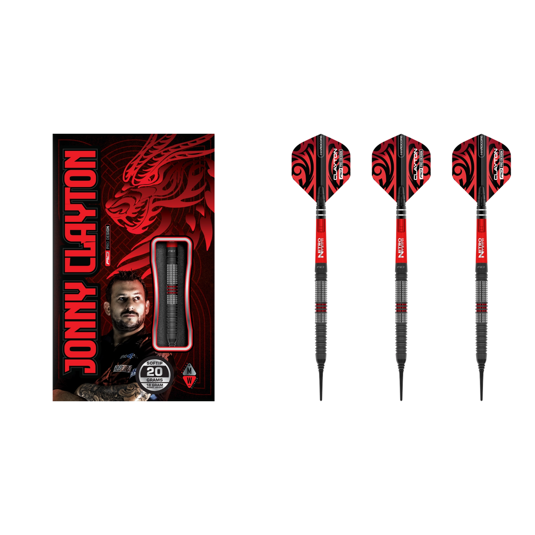 Red Dragon Jonny Clayton Hiraeth Softdart 90%