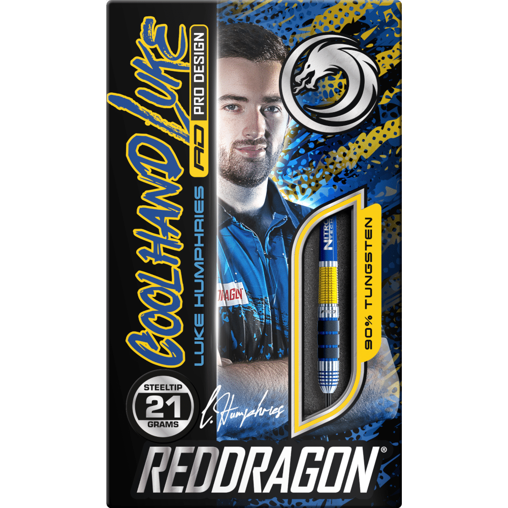 Red Dragon Luke Humphries "Coolhand Luke" Steel Darts 90%