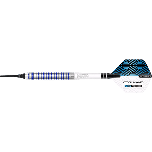 Red Dragon Luke Humphries "Coolhand Luke" TX3 Cool Blue Soft Tip Darts 90%