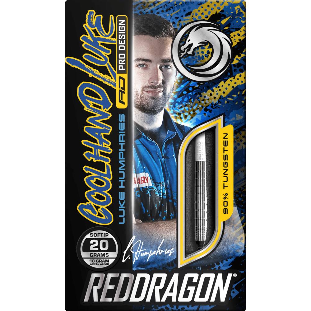 Red Dragon Luke Humphries "Coolhand Luke" TX1 Soft Tip Darts 90%