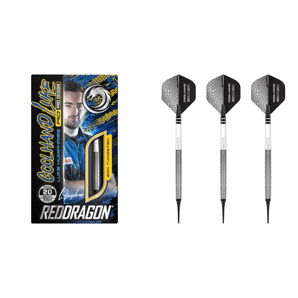 Red Dragon Luke Humphries "Coolhand Luke" TX1 Soft Tip Darts 90%