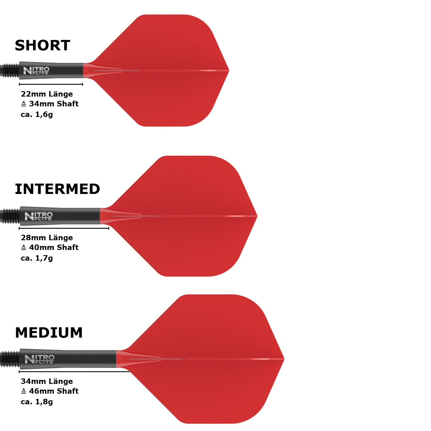 Red Dragon Nitro Flite Standard schwarz No2