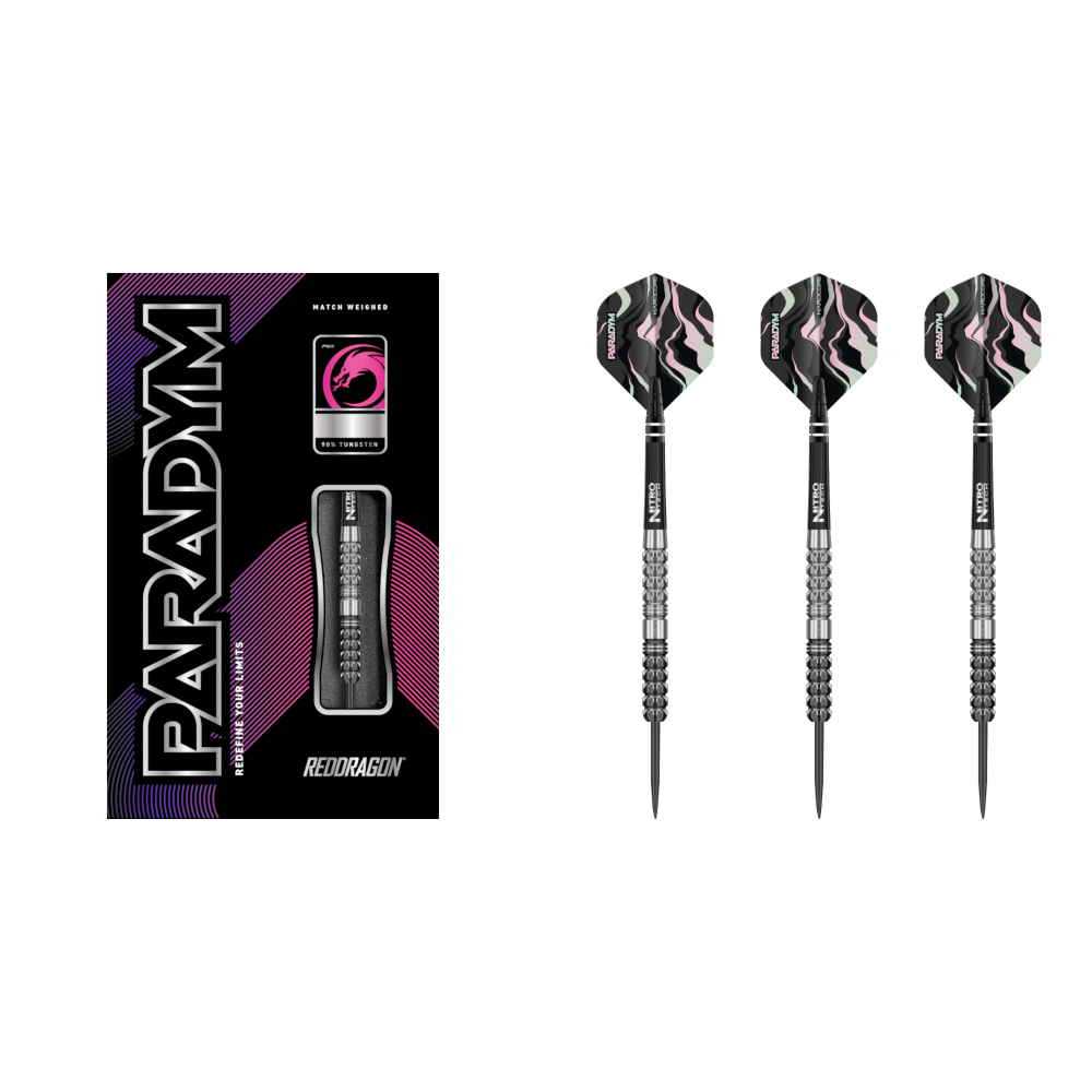 Red Dragon Paradym Tapered Steel Tip Darts 90%