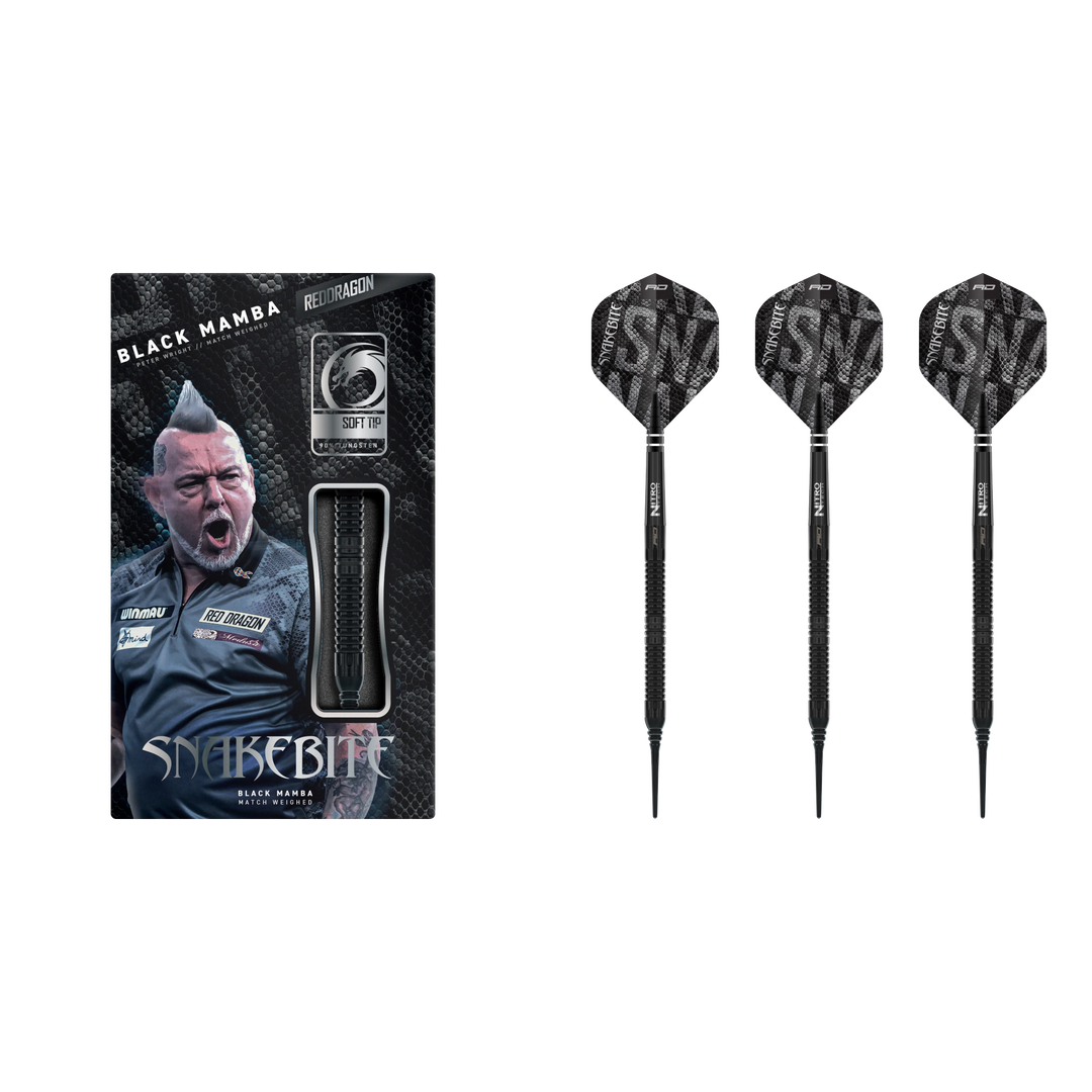 Red Dragon Peter Wright Black Mamba Soft Dart 90%